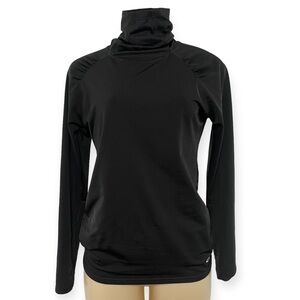 Champion Turtleneck‎ Black Mesh Activewear Long Sleeve Workout Top